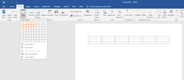 How to Make a Table on Microsoft Word