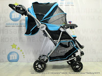 Kereta Bayi Pliko PK399 Paris Parent Tray 3-Layer Kanopi Light Blue