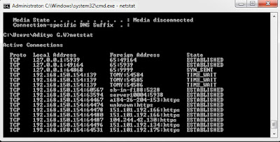 Perintah CMD Netstat