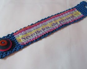 She Persisted crocheted bracelet