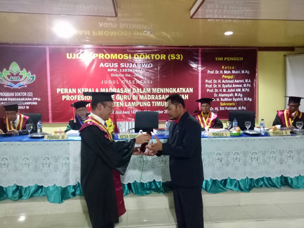 Promosi Doktor Agus Sujarwo