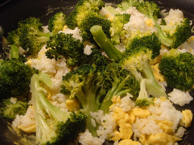 broccoli and egg-fried rice