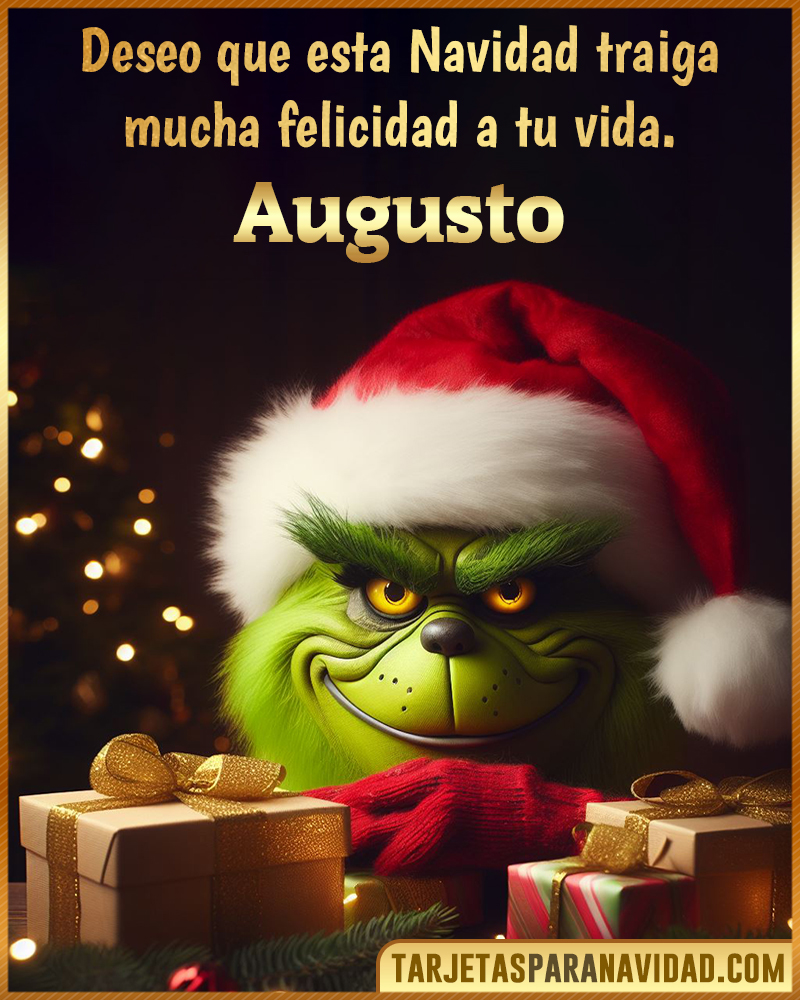 Tarjetas Felicitacion Navidad para Augusto