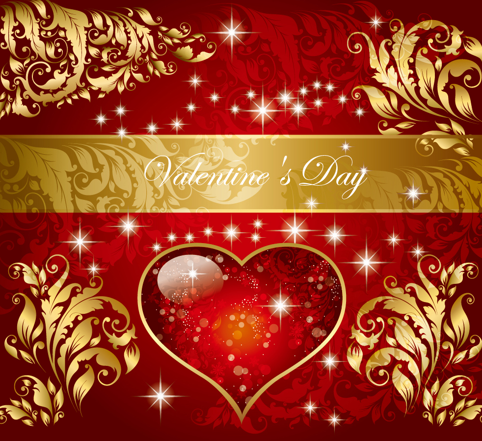 Ai Eps イラストレーター ヨーロッパ調のバレンタインデー背景 Happy Valentine S Day European Style Background イラスト素材