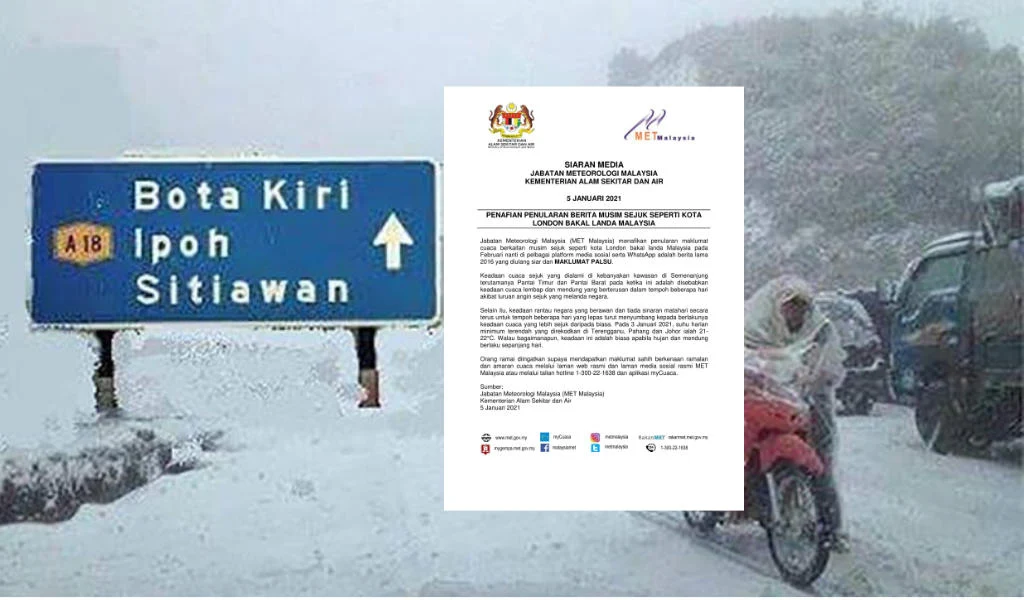 Jabatan Meteorologi Malaysia Nafi Malaysia Bakal Dilanda Musim Sejuk Seperti London Pada Februari Ini