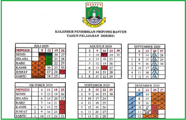  Kalender  Pendidikan 2020 2021  Provinsi Banten BUKA INFO