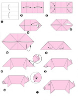 origami de animales cerdo