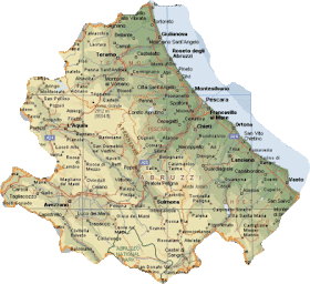 Abruzzi Map Geographic Region