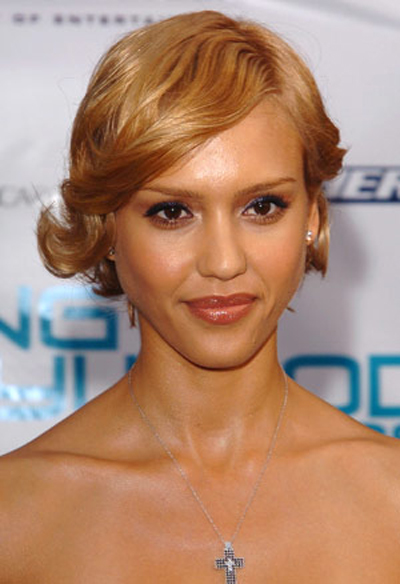 Jessica Alba Tucked Away Hairstyles.