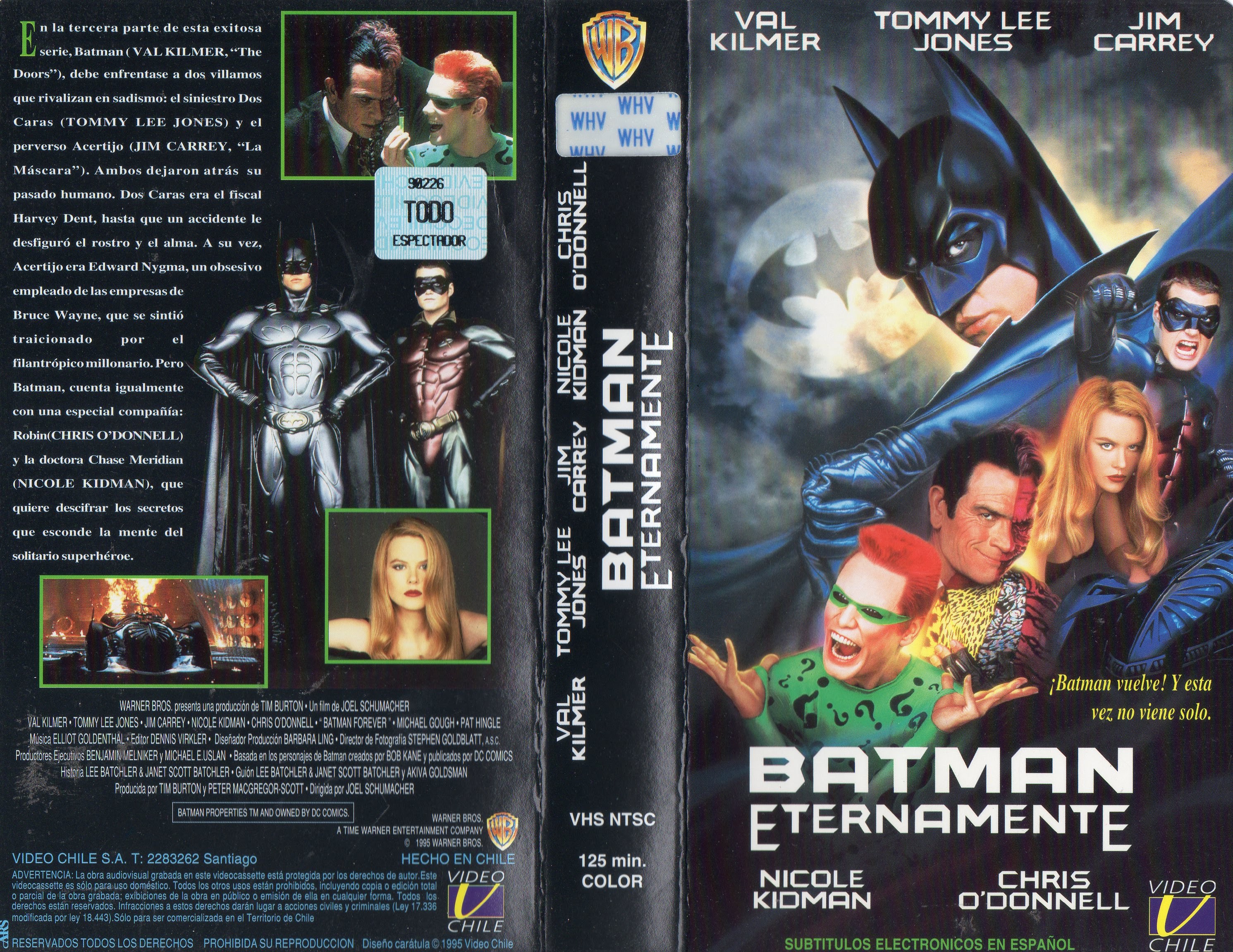 Pelicula: Batman Eternamente - 1995 - Archivos en VHS