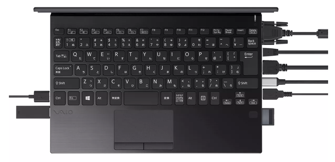 VAIO SX12 dengan banyak port