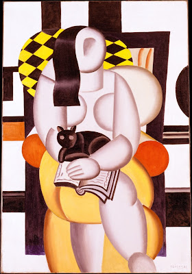  Fernand Léger - femme avec un chat,1921.  