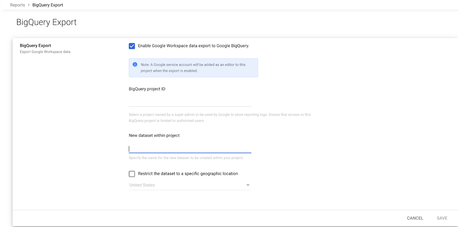 Google Workspace Updates: Export log data in near-real time to