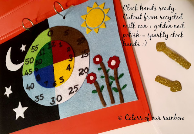 LEARNING TIME: No-sew Activity page with free printable @http://colorsofourrainbow.blogspot.ae/