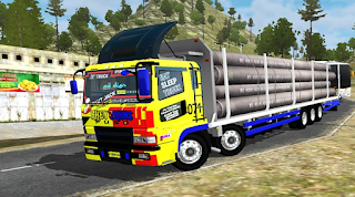 Download Mod Bussid Truck Fuso+Volvo Heavy Wood Load