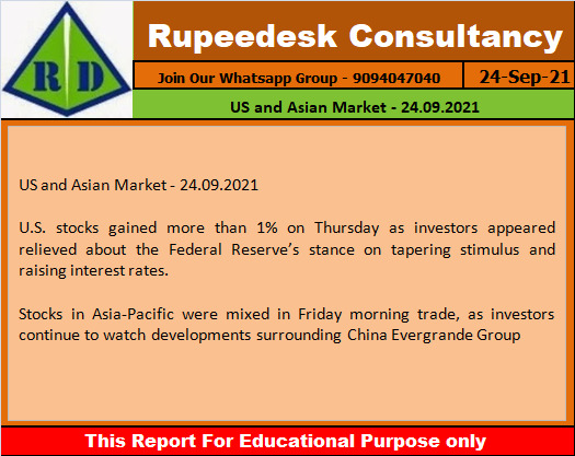 US and Asian Market - 24.09.2021