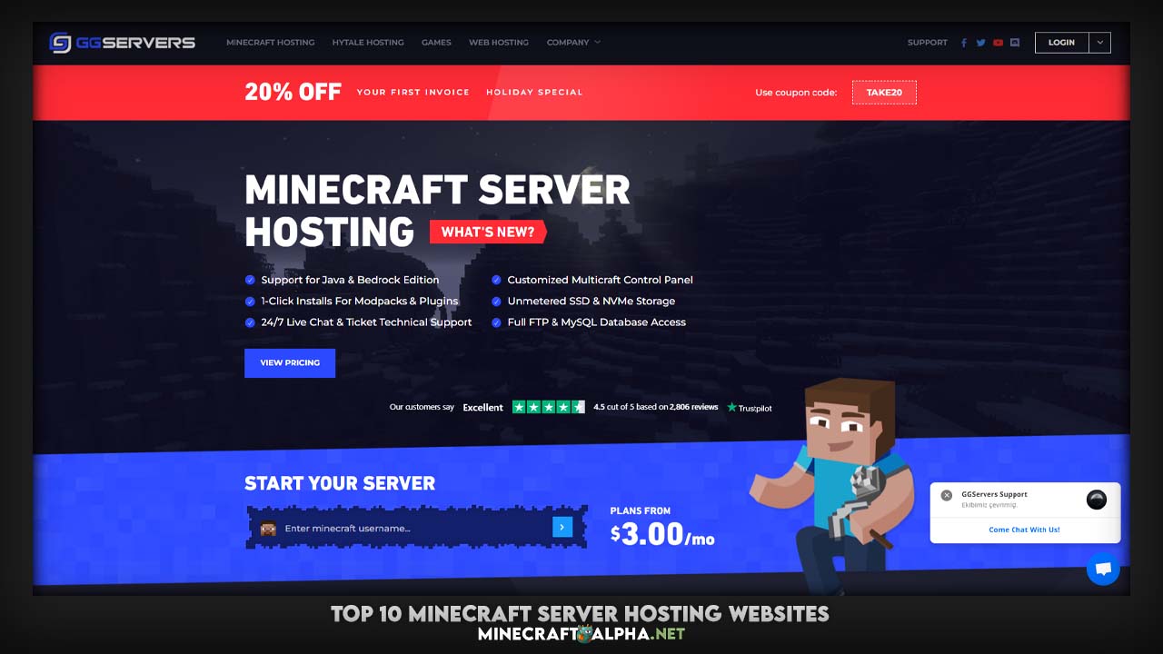 Top 10 Minecraft Server Hosting Websites (Best of 2022)