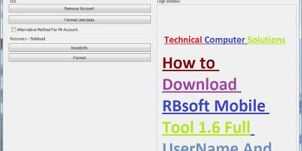 RBsoft Mobile Tool 1.6 User Name And Pasword Fix Free Download