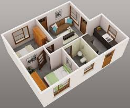  Desain  Denah Rumah  Minimalis 2 Kamar  Terbaru 3D  Desain  