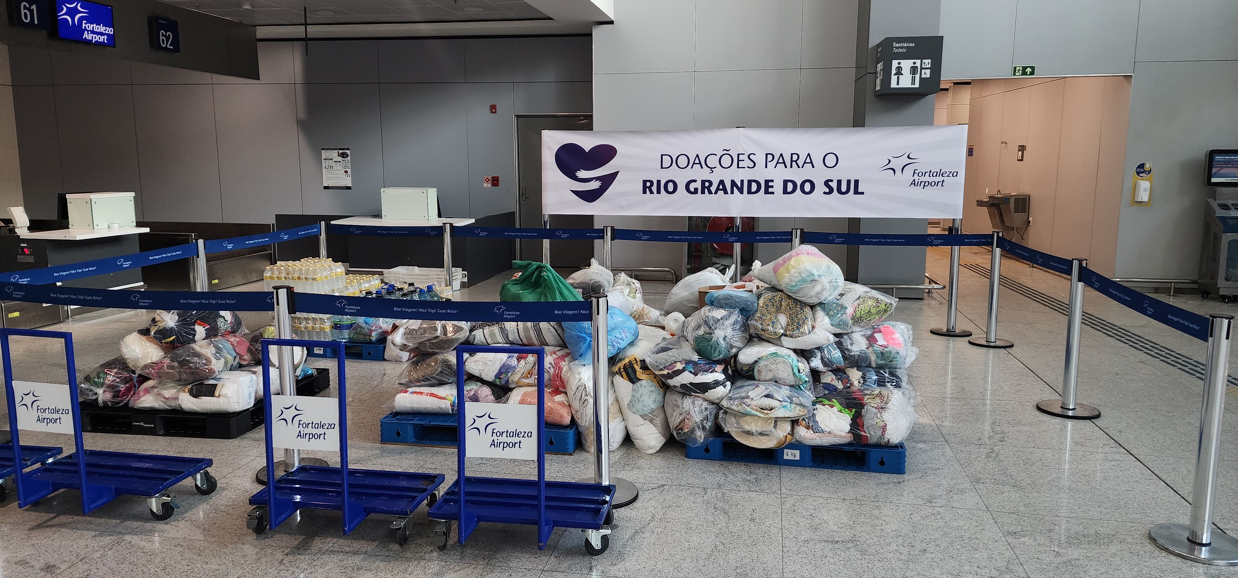 Fortaleza Airport está arrecadando doações para levar às vítimas do Rio Grande do Sul