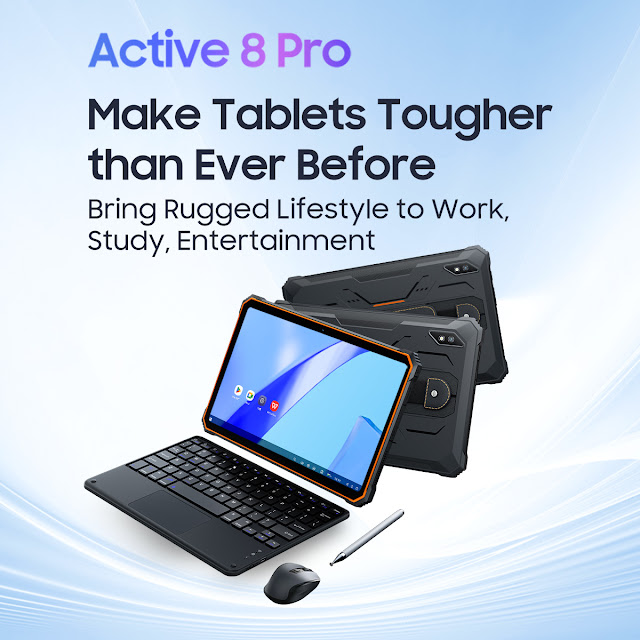 Blackview Active 8 Pro Helio G99 Octa Core 8GB+8GB RAM 256GB ROM 4G LTE 10.4 Inch 2K Screen Android 13 Rugged Tablet