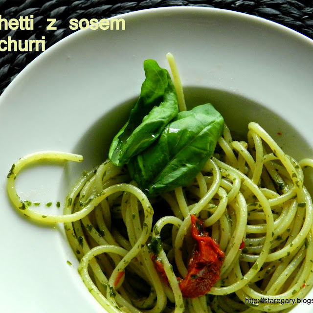 Spaghetti z sosem chimichurri