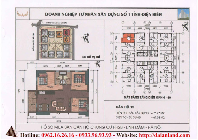 Thiết Kế Căn 12 Chung Cư HH2B Linh Đàm