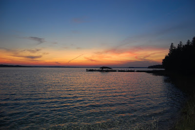 Sunset afterglow in Wilderness Bay, Marquette Island, Les Chenaux Islands, Hessel, MI