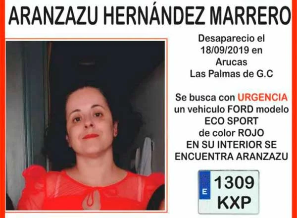 Se busca en Arcas a Aranzazu Hernández Marrero, mujer desaparecida  miércoles 18 de septiembre