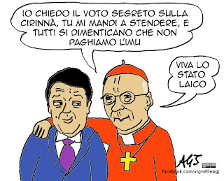 bagnasco, renzi, cirinnà, tasse, vignetta satira