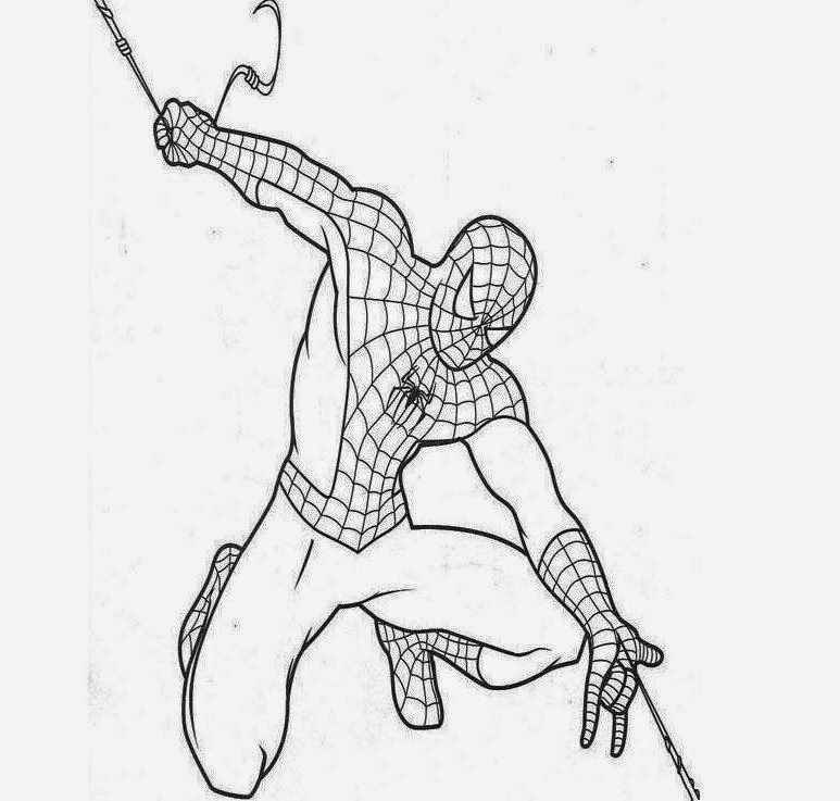 The Printable Spiderman Coloring Drawing Free wallpaper