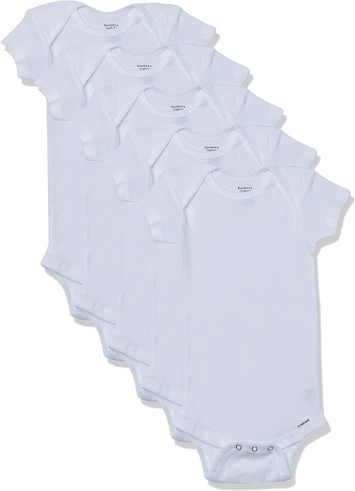 Basic White Organic Cotton Preemie Baby Girl Clothes