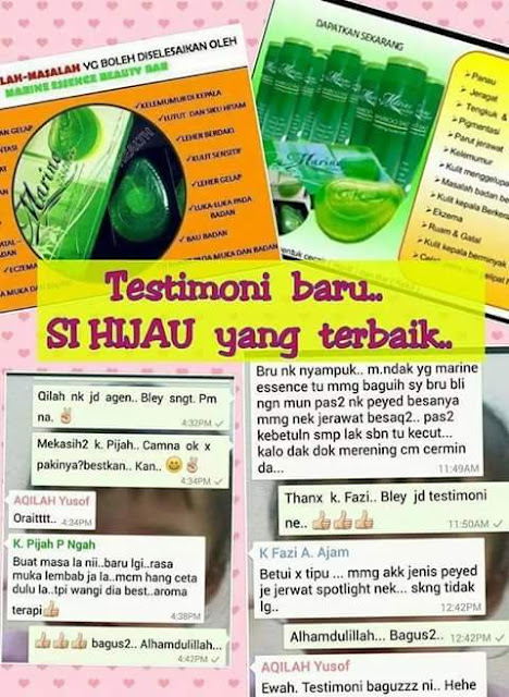 Jerawat Hilang? Sabun Marine Essence Hijau 100% Organik