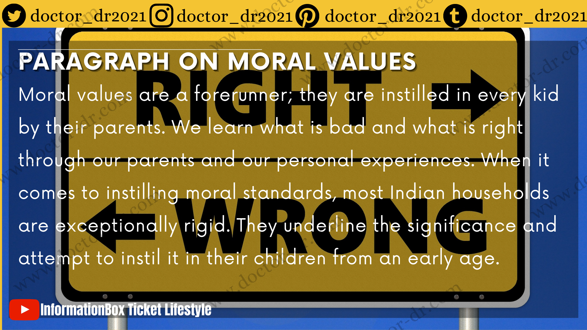 Paragraph Essay on Moral Values by Doctor-dr