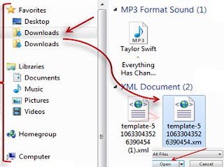 how to upload template