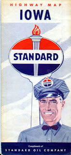 a vintage Standard Oil Iowa roadmap