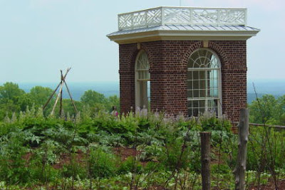 Thomas Jefferson's pavilion in the Monticello vegetable garden