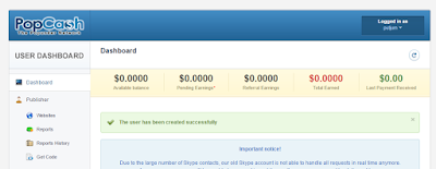 Cara Daftar dan Mendapat Uang dari PopCash