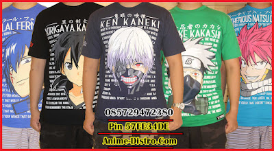 Beli baju Distro Anime, bisa bayar lewat Indomaret