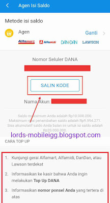 Cara isi saldo DANA di Alfamart