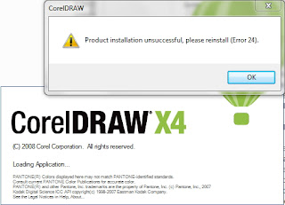 Cara Mengatasi Error 24 Pada CorelDRAW Graphics Suite X4