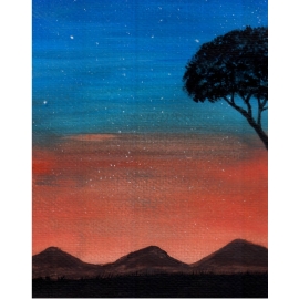 The Night Sky Acrylic Painting