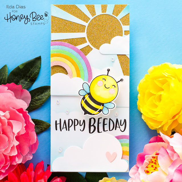 Action Wobble Spring Showers Scene Cards | Honey Bee Stamps