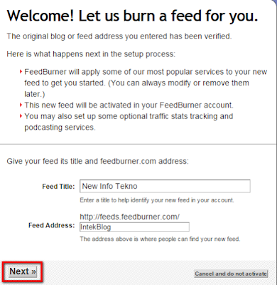 Cara Mendaftarkan Blog Ke Google FeedBurner