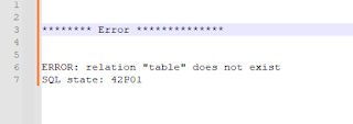 PostgreSQL ERROR: relation “table” does not exist