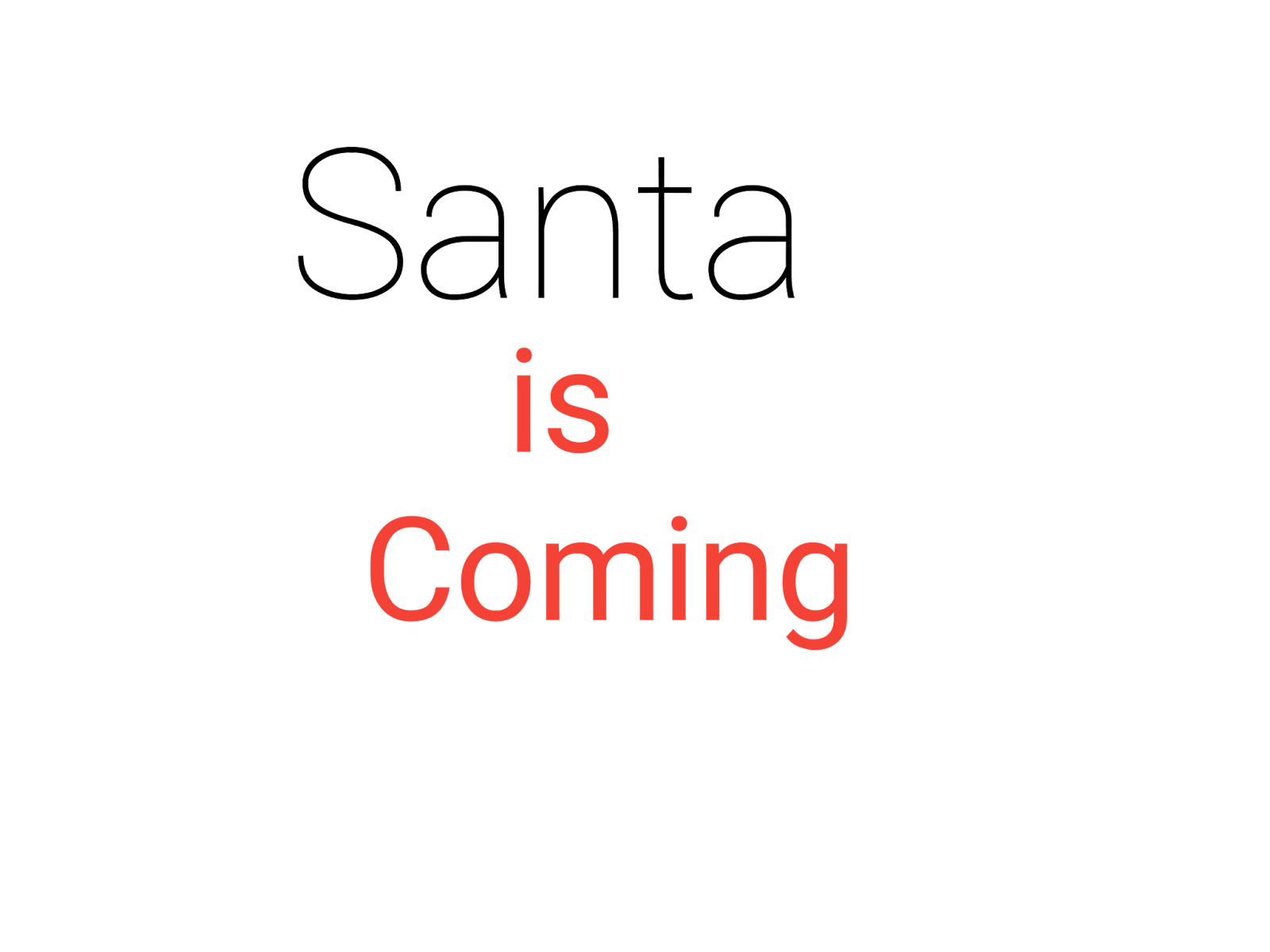 Download Merry Christmas font png santa is coming text png download