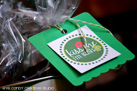 kiss me i'm irish toppers, st pattys day tags, party tags