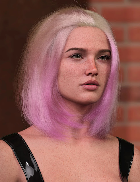 dForce Strand-Based Flipped Style Long Bob Hair Color Expansion