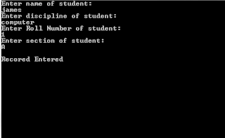 Linked list in C++ project example student information