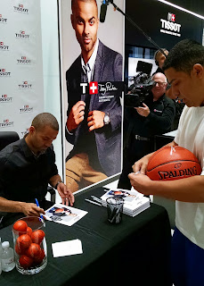 Tony Parker signing autographs at Tissot in New York City